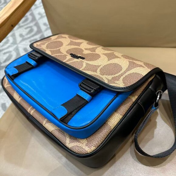 COACH Men's Monogram Racer Crossbody Bag, size 28×22.5cm×8cm - Picture 5 of 9